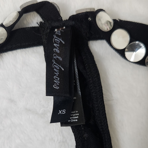 For Love And Lemons Black and White Strappy Panties - Picture 6 of 6